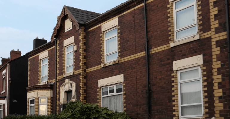 Row of traditional UK houses