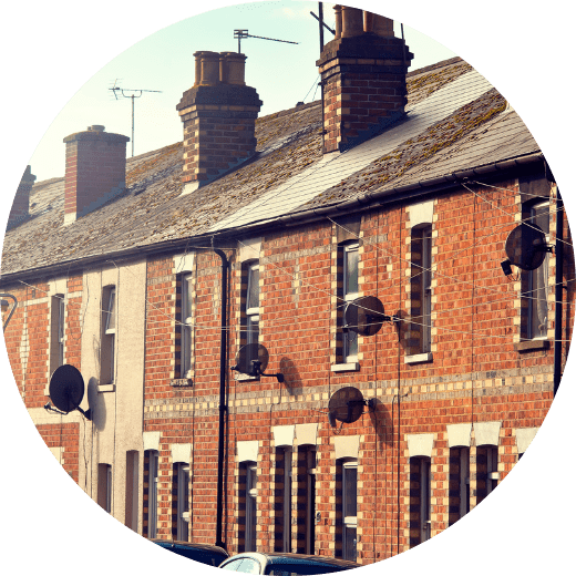 Row of terrace houses