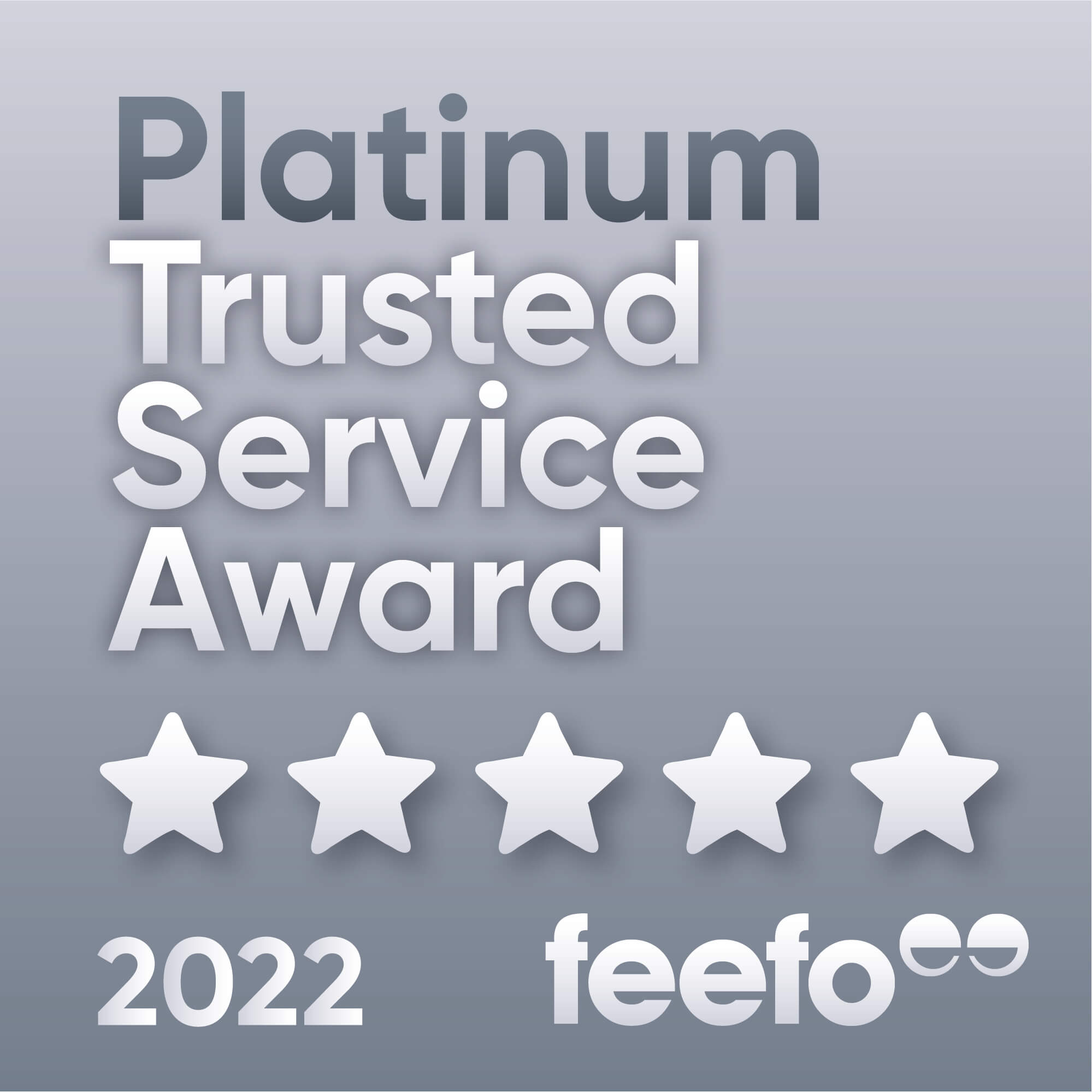 feefo platiunum trusted award logo 2022