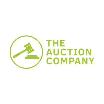 The auction company logo that's green.