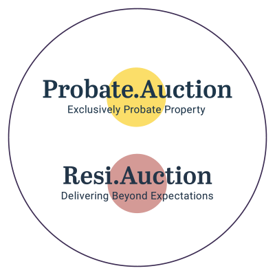 Probate Auction and Resi Auction Logo.