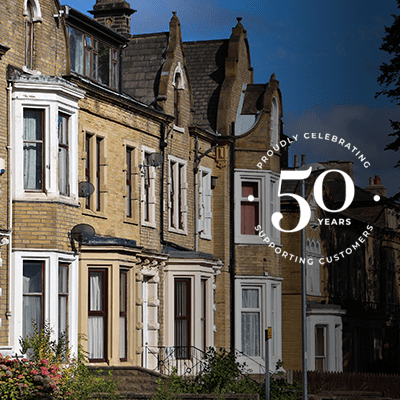 A row of terraced houses.