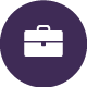 A briefcase icon.