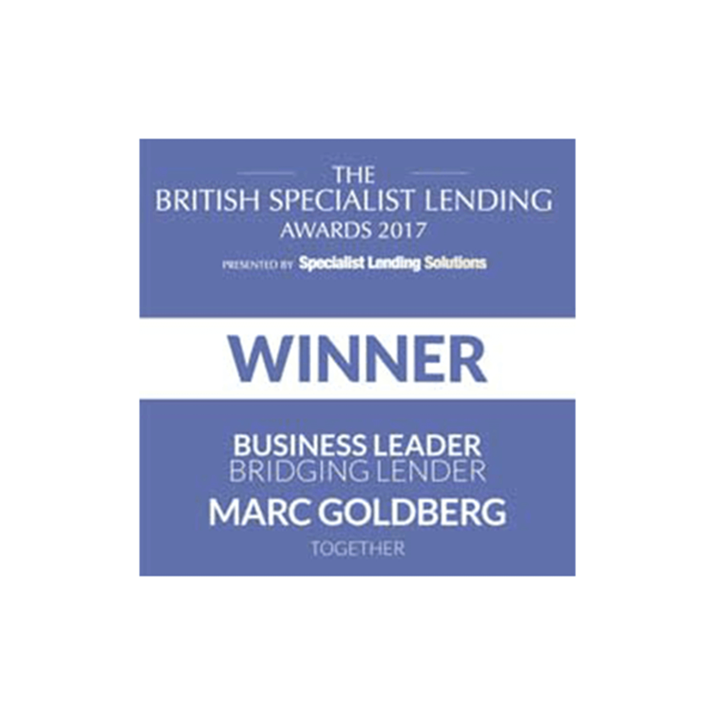 BSLA - bridging lender business leader MG 2017.