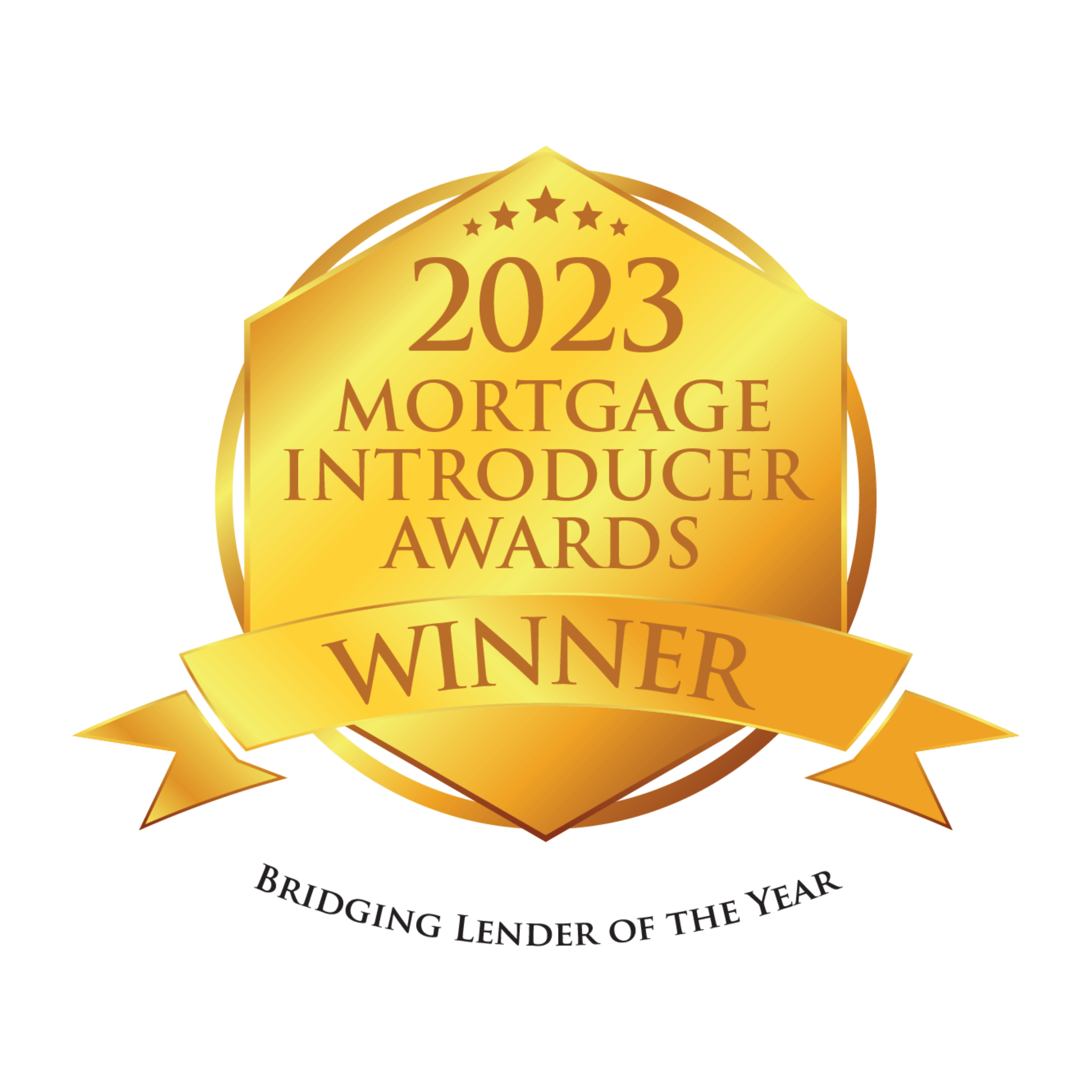 Mortgage introducer award from 2023 for bridging lender of the year.