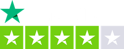 The TrustPilot logo above four and a half stars.